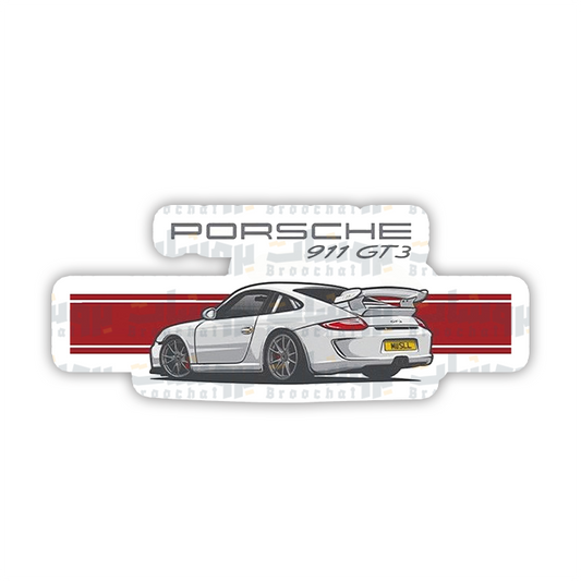 Porsche car Sticker (white)