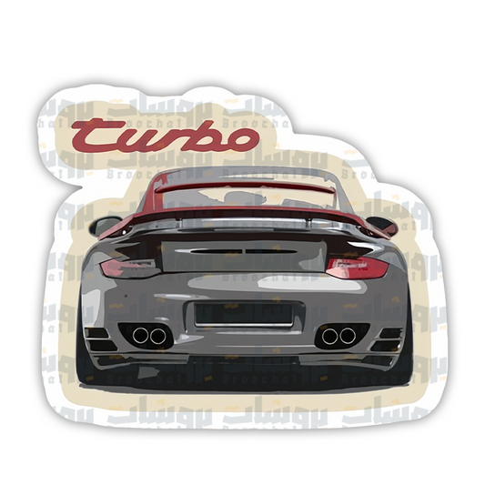 Porsche car Sticker (gray)