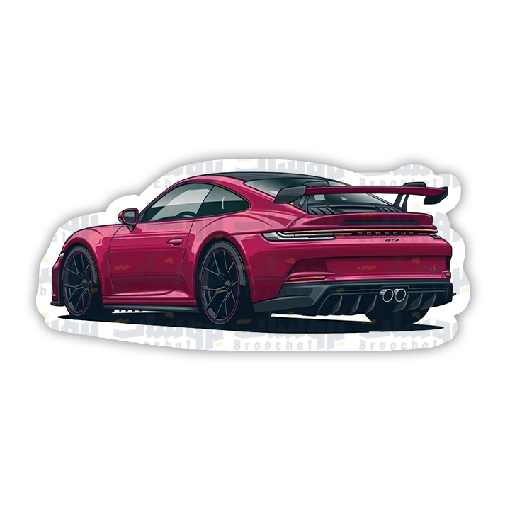 Porsche car Sticker (purple)