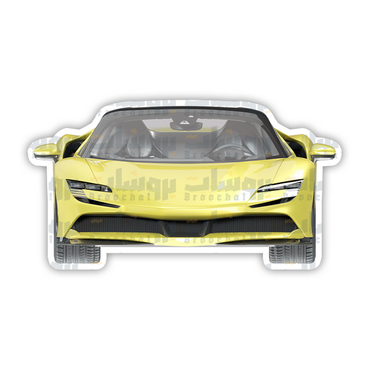 2020 ferrari sf90 stradale yellow Sticker