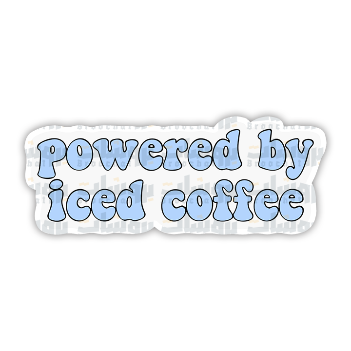 powered by iced coffee Sticker