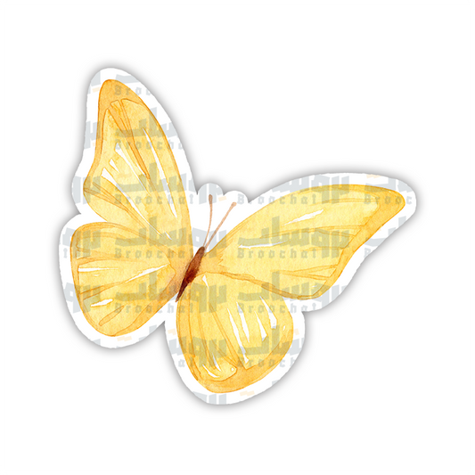 Yellow Butterfly Sticker
