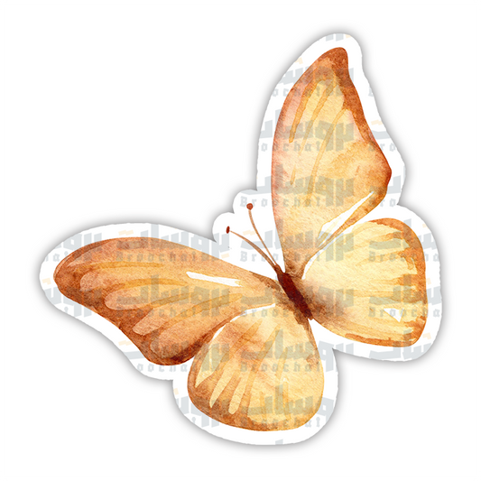 orange butterfly Sticker