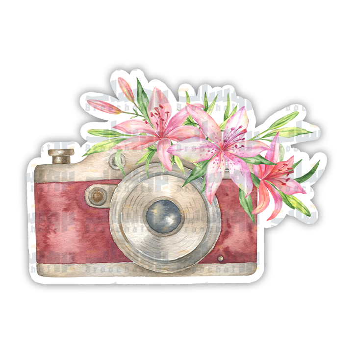 Watercolor camera Sticker