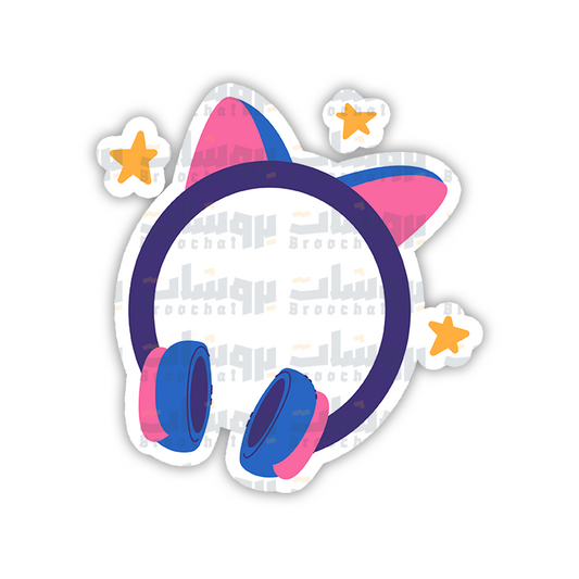 Headphones Cute Sticker