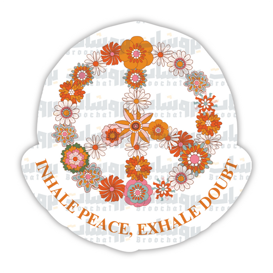 inhale peace exhale doubt Sticker