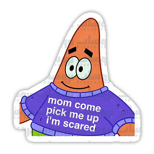 Scared Patrick (mom come pick me up i'm scared) Sticker