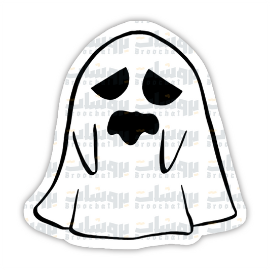 sad ghost Sticker