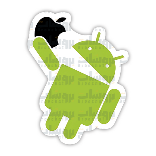 Android Eating Apple Sticker
