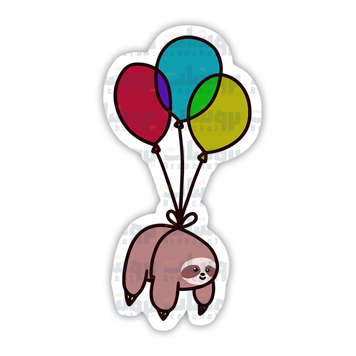 Balloon Sloth Sticker