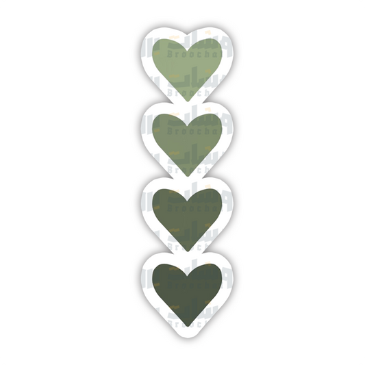 Hearts Sticker (Green)