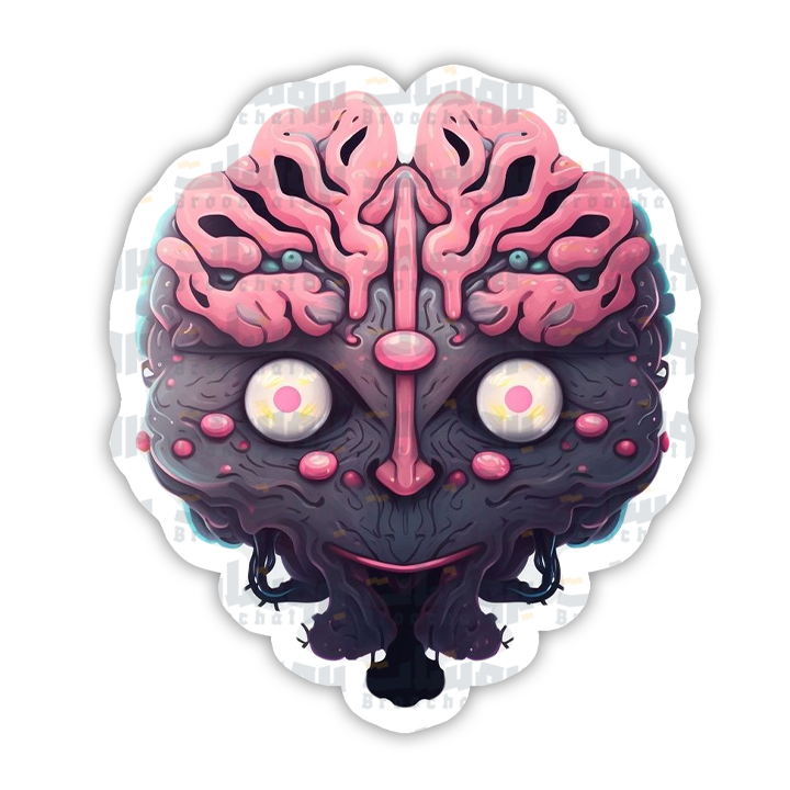 Big Brain Alien Sticker