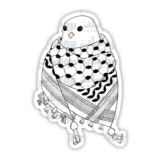 Dove Wrapped in Keffiyeh  Sticker