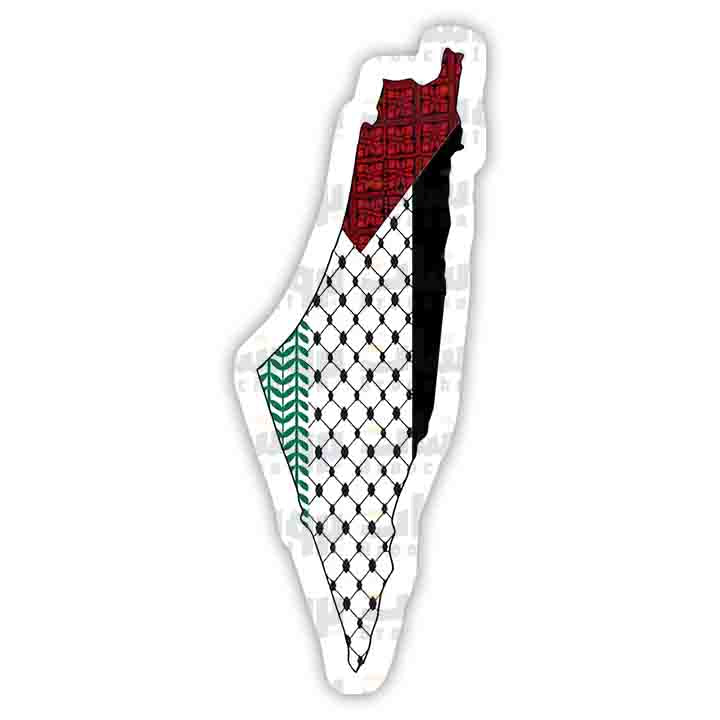 ستيكر خريطة فلسطين (علم موشح)