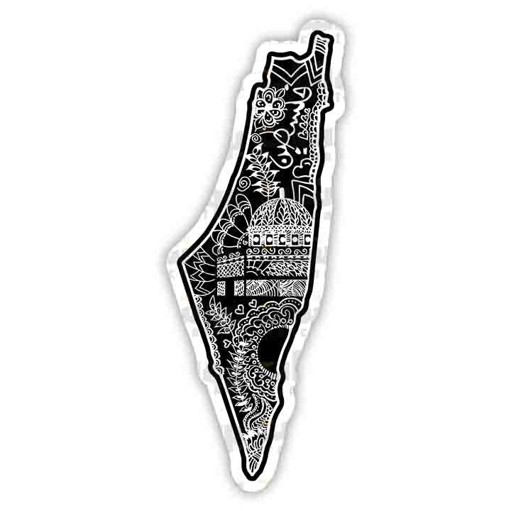 ستيكر خريطة فلسطين (قبة الصخرة)