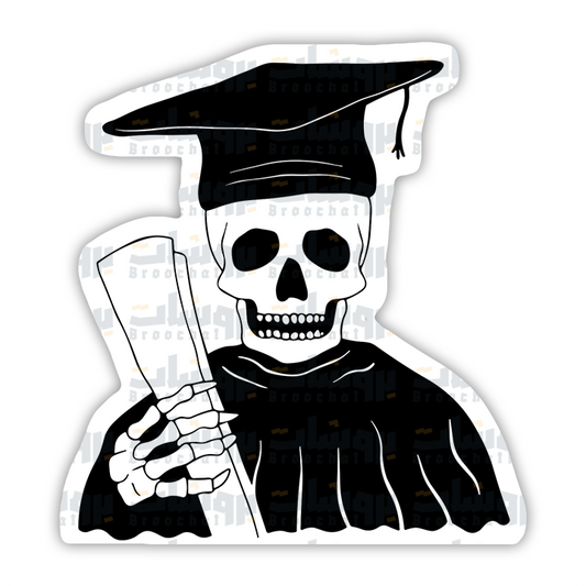 Skeleton Graduation Sticker
