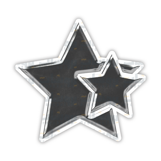 Shiny Metallic Stars Sticker
