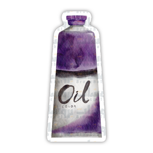 purple oil paint Sticker