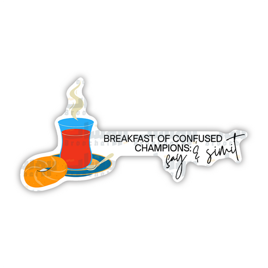 breakfast of confused champions  Sticker