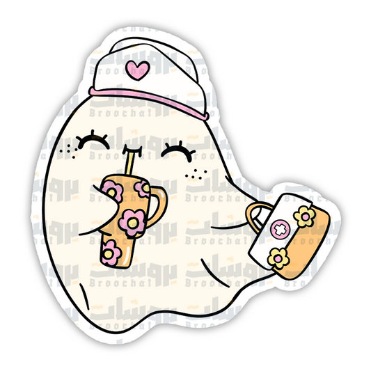 Cute Nurse Ghost Sticker