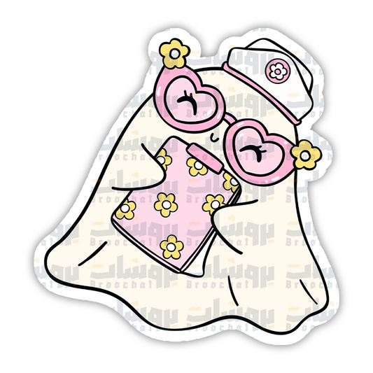 Smart Nurse Ghost Sticker