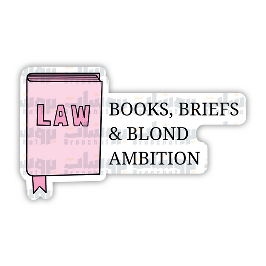 Books briefs & blond ambition Sticker