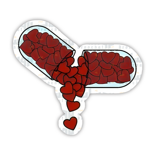 Pill of hearts Sticker