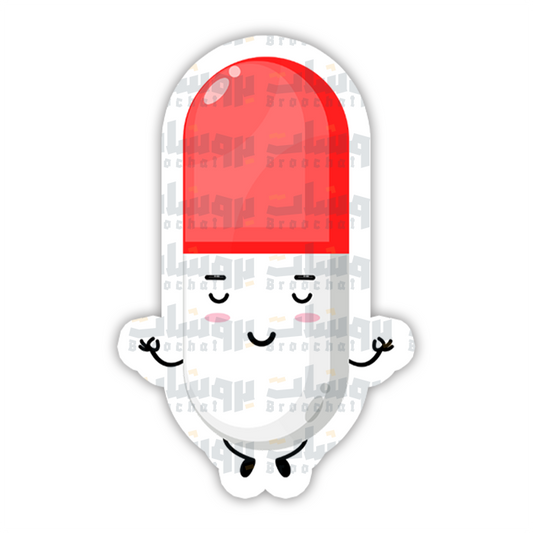 Cute character pill Sticker