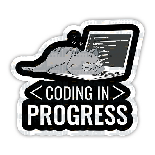 Coding in Progress Sticker
