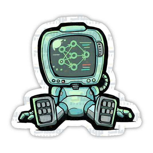 Cute Machine Learning Robot Sticker