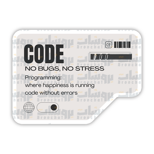 code no bugs no stress Sticker
