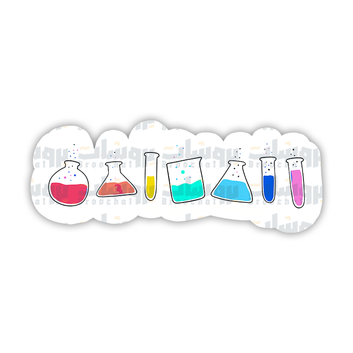 Lab Google Sticker Chemistry Lab Glassware Sticker – Broochat Store | متجر بروشات