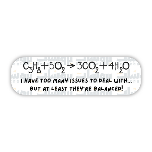 CzHg+5O2→3CO2+4H2O Sticker