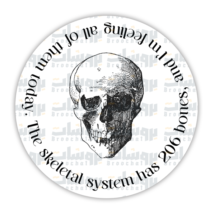 The skeletal system has 206 Sticker